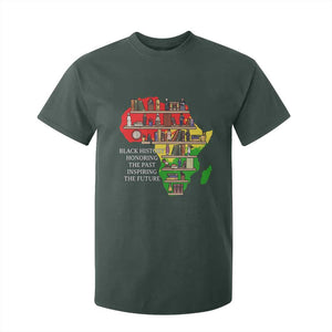 Black History Teacher T Shirt For Kid Black History Honoring The Past Inspiring The Future TS14 Dark Forest Green Print Your Wear