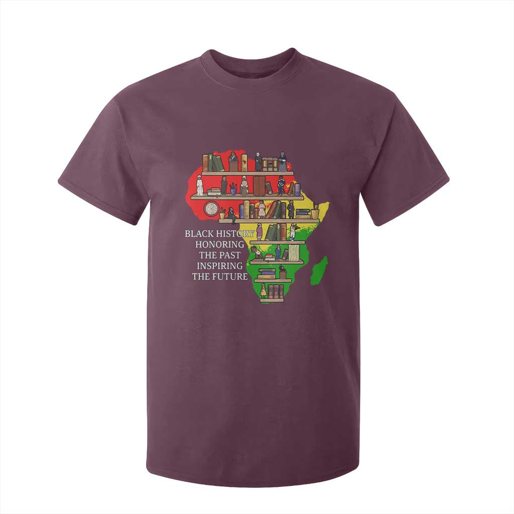 Black History Teacher T Shirt For Kid Black History Honoring The Past Inspiring The Future TS14 Maroon Print Your Wear