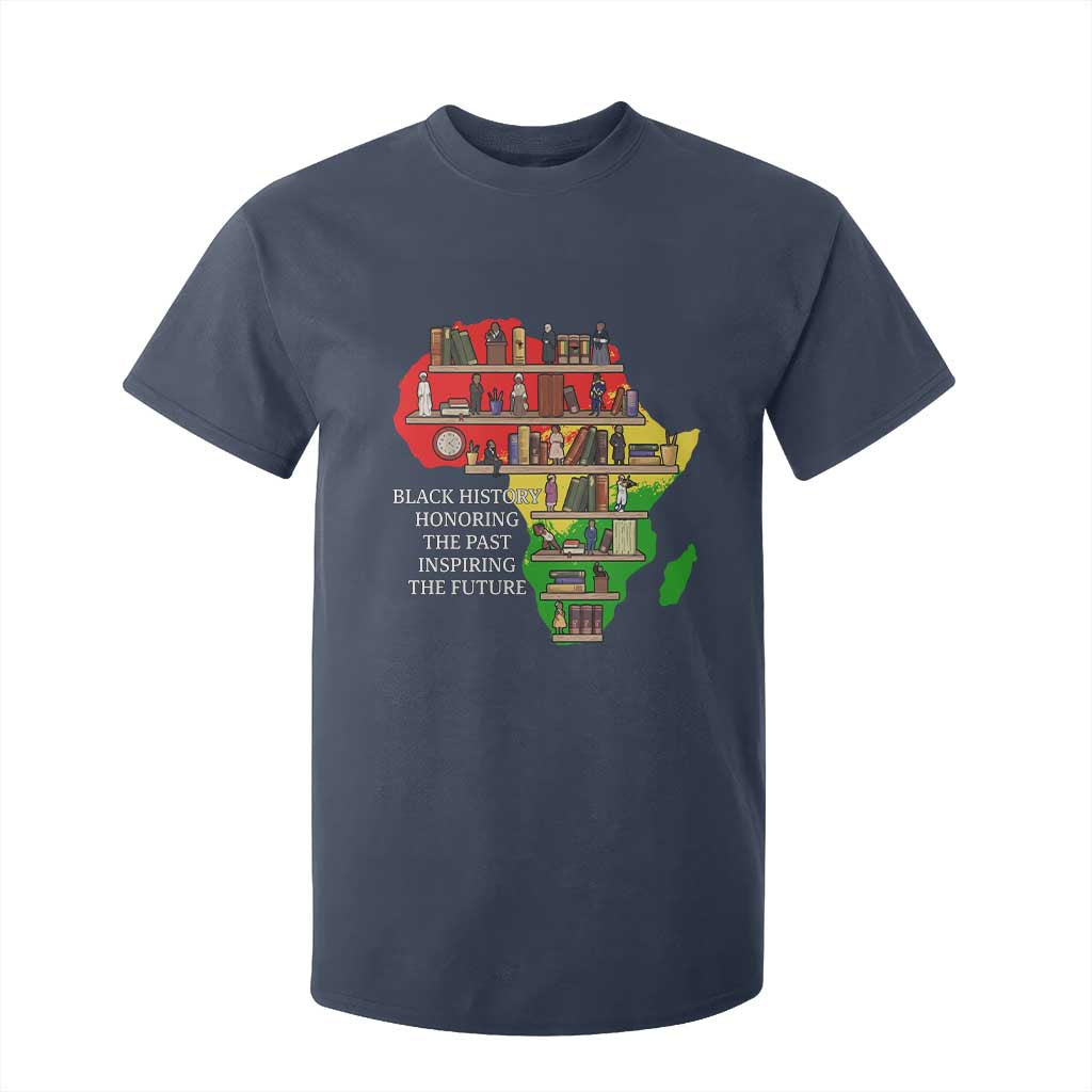 Black History Teacher T Shirt For Kid Black History Honoring The Past Inspiring The Future TS14 Navy Print Your Wear