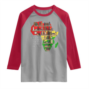 Black History Teacher Raglan Shirt Black History Honoring The Past Inspiring The Future TS14 Sport Gray Red Print Your Wear