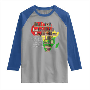 Black History Teacher Raglan Shirt Black History Honoring The Past Inspiring The Future TS14 Sport Gray Royal Print Your Wear