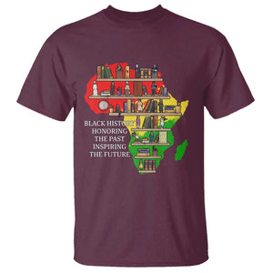 Black History Teacher T Shirt Black History Honoring The Past Inspiring The Future TS14 Maroon Print Your Wear