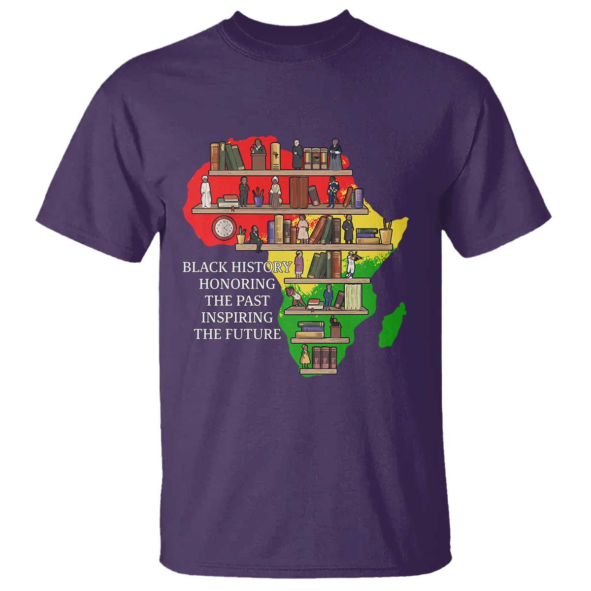 Black History Teacher T Shirt Black History Honoring The Past Inspiring The Future TS14 Purple Print Your Wear