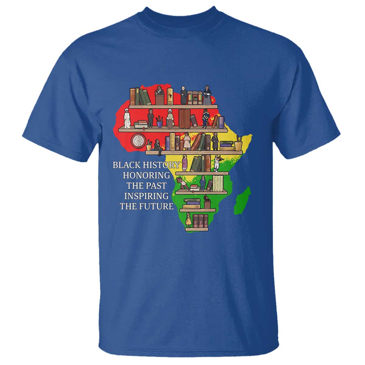 Black History Teacher T Shirt Black History Honoring The Past Inspiring The Future TS14 Royal Blue Print Your Wear