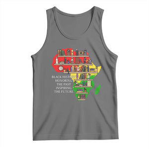 Black History Teacher Tank Top Black History Honoring The Past Inspiring The Future TS14 Black Heather Print Your Wear