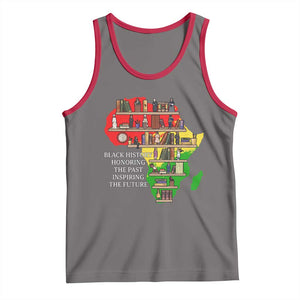 Black History Teacher Tank Top Black History Honoring The Past Inspiring The Future TS14 Deep Heather Red Print Your Wear
