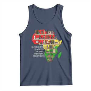 Black History Teacher Tank Top Black History Honoring The Past Inspiring The Future TS14 Navy Print Your Wear