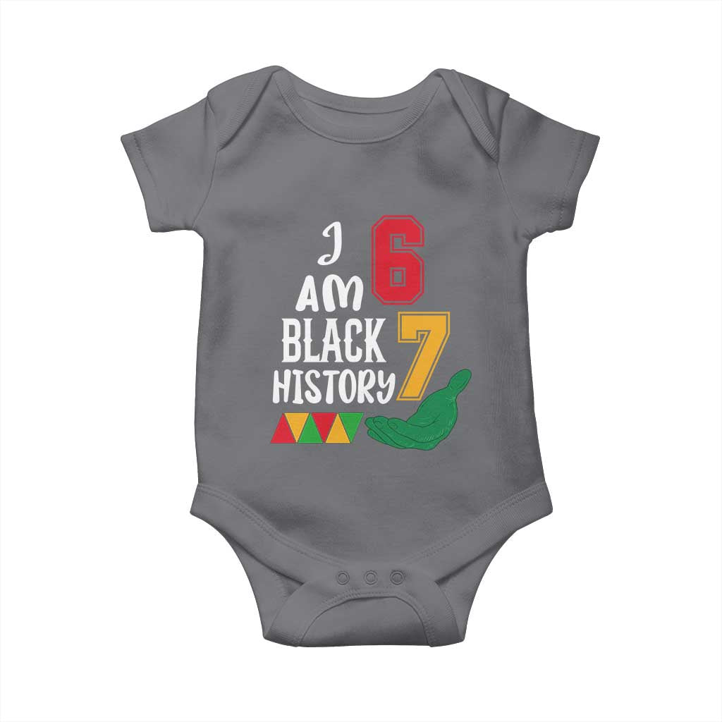 Funny Six Seven African American Baby Onesie Black History Month TS14 Charcoal Print Your Wear
