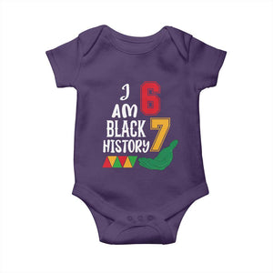 Funny Six Seven African American Baby Onesie Black History Month TS14 Purple Print Your Wear