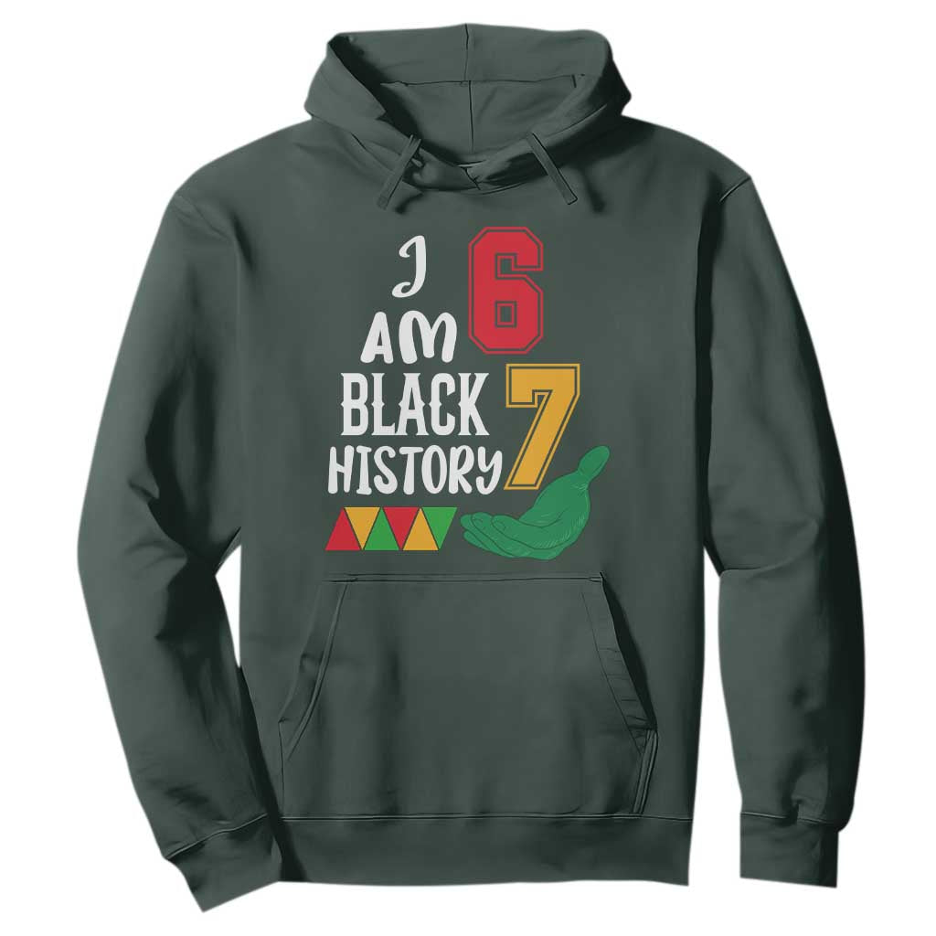 Funny Six Seven African American Hoodie Black History Month TS14 Dark Forest Green Print Your Wear