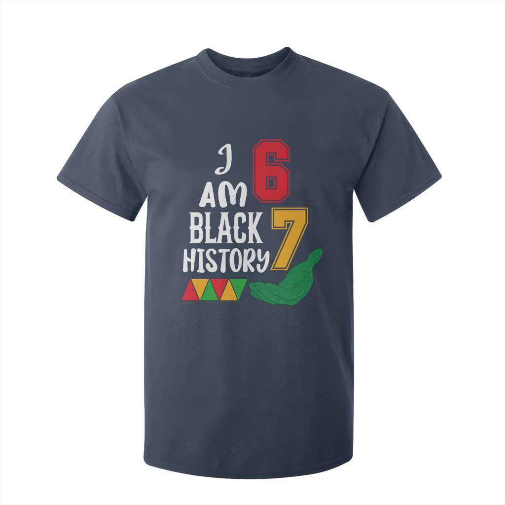 Funny Six Seven African American T Shirt For Kid Black History Month TS14 Navy Print Your Wear
