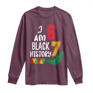 Funny Six Seven African American Long Sleeve Shirt Black History Month TS14 Maroon Print Your Wear