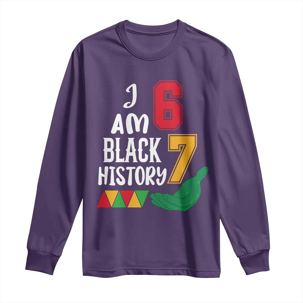 Funny Six Seven African American Long Sleeve Shirt Black History Month TS14 Purple Print Your Wear
