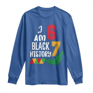 Funny Six Seven African American Long Sleeve Shirt Black History Month TS14 Royal Blue Print Your Wear