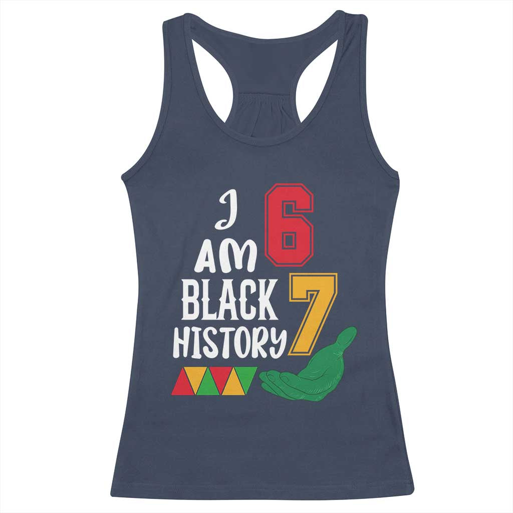 Funny Six Seven African American Racerback Tank Top Black History Month TS14 Navy Print Your Wear