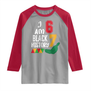 Funny Six Seven African American Raglan Shirt Black History Month TS14 Sport Gray Red Print Your Wear