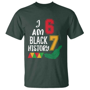 Funny Six Seven African American T Shirt Black History Month TS14 Dark Forest Green Print Your Wear