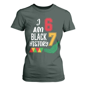 Funny Six Seven African American T Shirt For Women Black History Month TS14 Dark Forest Green Print Your Wear