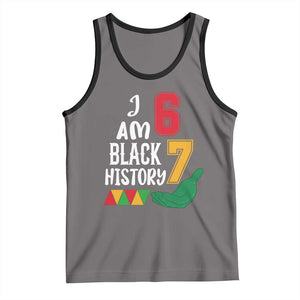 Funny Six Seven African American Tank Top Black History Month TS14 Deep Heather Black Print Your Wear