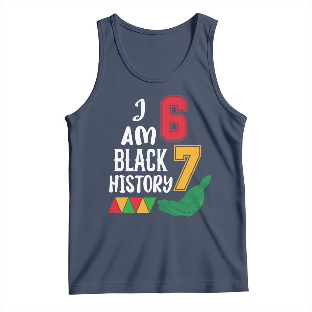 Funny Six Seven African American Tank Top Black History Month TS14 Navy Print Your Wear