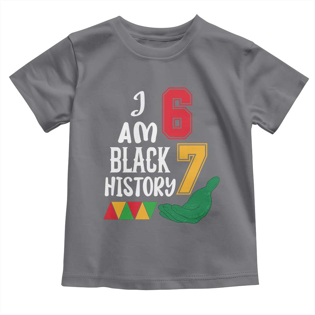 Funny Six Seven African American Toddler T Shirt Black History Month TS14 Charcoal Print Your Wear