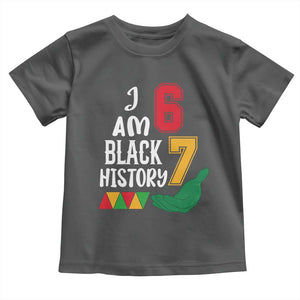 Funny Six Seven African American Toddler T Shirt Black History Month TS14 Dark Heather Print Your Wear