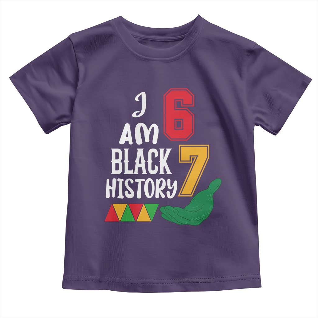 Funny Six Seven African American Toddler T Shirt Black History Month TS14 Purple Print Your Wear