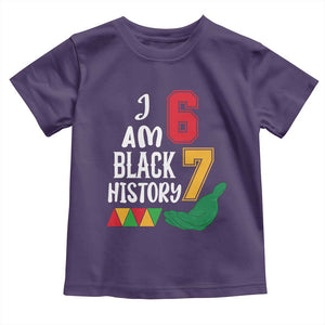 Funny Six Seven African American Toddler T Shirt Black History Month TS14 Purple Print Your Wear