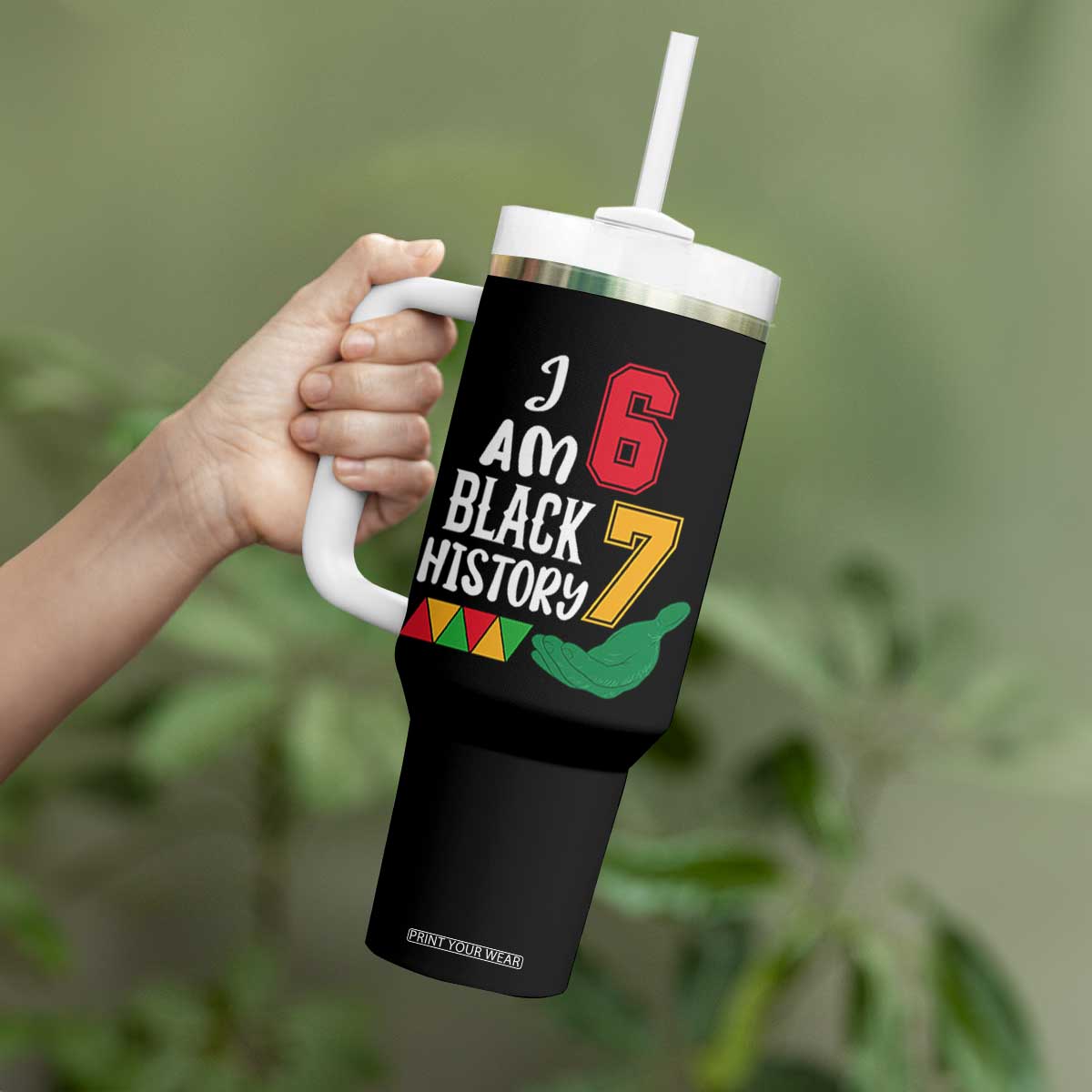 Funny Six Seven African American Tumbler With Handle Black History Month TS14 Print Your Wear