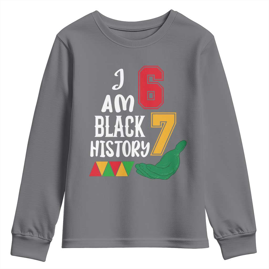 Funny Six Seven African American Youth Sweatshirt Black History Month TS14 Charcoal Print Your Wear