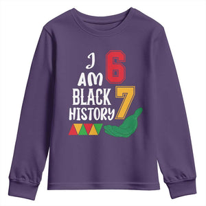 Funny Six Seven African American Youth Sweatshirt Black History Month TS14 Purple Print Your Wear