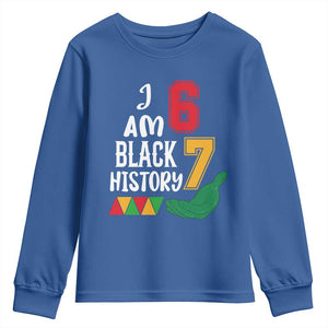 Funny Six Seven African American Youth Sweatshirt Black History Month TS14 Royal Blue Print Your Wear