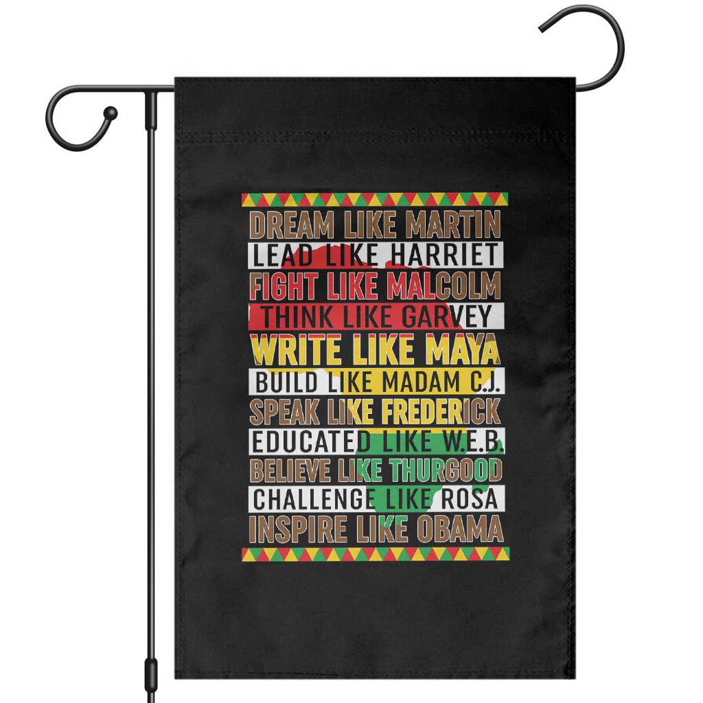 Black History Month Garden Flag Dream Like Martin Lead Like Harriet TS14 Black Print Your Wear