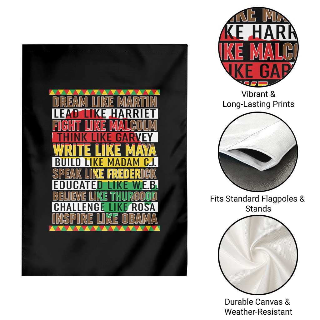 Black History Month Garden Flag Dream Like Martin Lead Like Harriet TS14 Print Your Wear