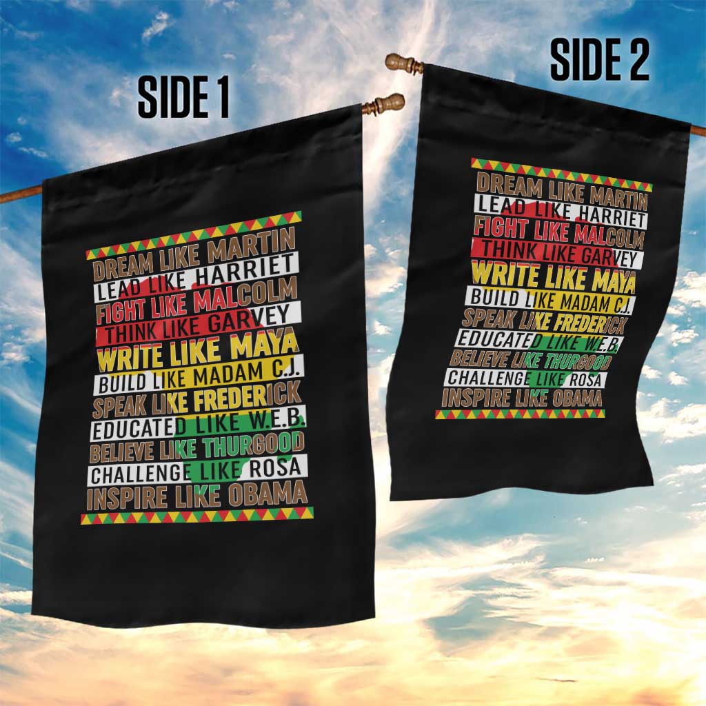 Black History Month Garden Flag Dream Like Martin Lead Like Harriet TS14 Print Your Wear