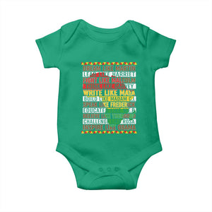 Black History Month Baby Onesie Dream Like Martin Lead Like Harriet TS14 Irish Green Print Your Wear