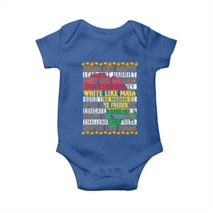 Black History Month Baby Onesie Dream Like Martin Lead Like Harriet TS14 Royal Blue Print Your Wear