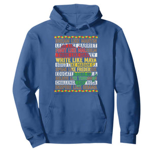 Black History Month Hoodie Dream Like Martin Lead Like Harriet TS14 Royal Blue Print Your Wear