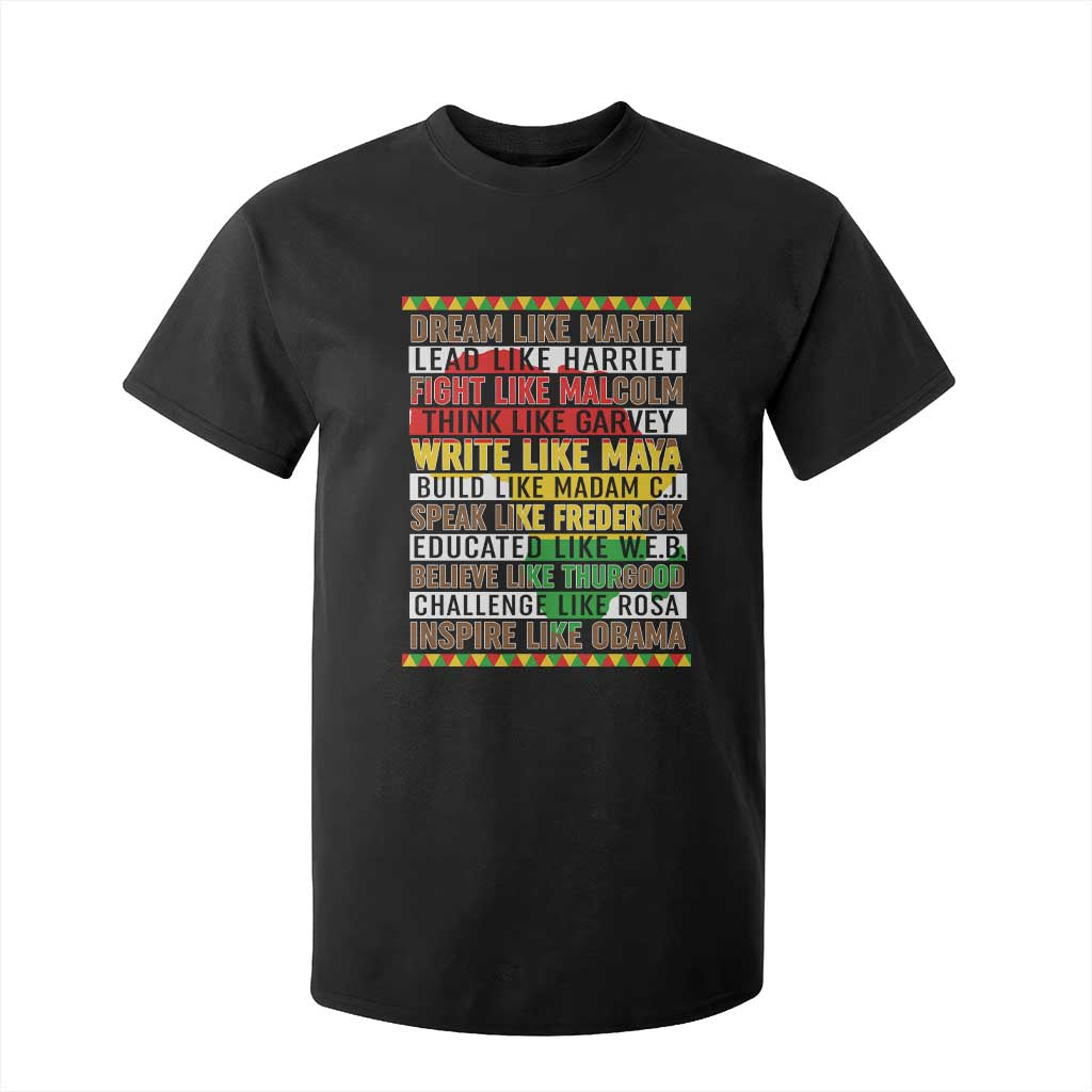 Black History Month T Shirt For Kid Dream Like Martin Lead Like Harriet TS14 Black Print Your Wear