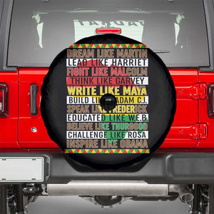 Black History Month Spare Tire Cover Dream Like Martin Lead Like Harriet TS14 Black Print Your Wear