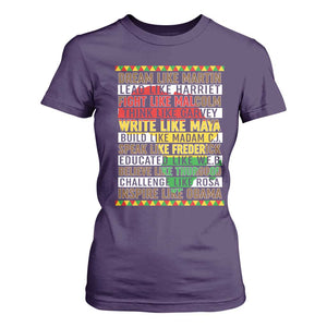 Black History Month T Shirt For Women Dream Like Martin Lead Like Harriet TS14 Purple Print Your Wear
