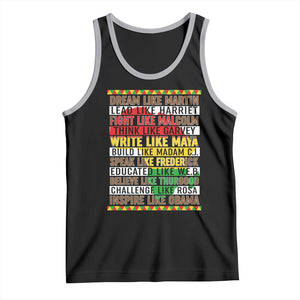 Black History Month Tank Top Dream Like Martin Lead Like Harriet TS14 Black Athletic Heather Print Your Wear