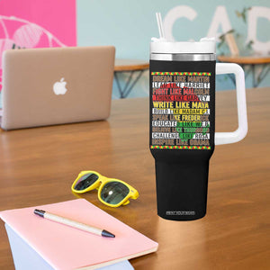 Black History Month Tumbler With Handle Dream Like Martin Lead Like Harriet TS14 Print Your Wear