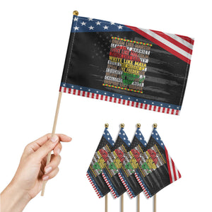 Black History Month Patriotic Handheld Flag Dream Like Martin Lead Like Harriet TS14 Print Your Wear