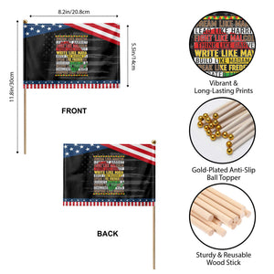 Black History Month Patriotic Handheld Flag Dream Like Martin Lead Like Harriet TS14 Print Your Wear