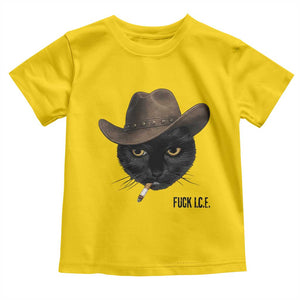 Funny Cowboy Cat Smoking Anti ICE Protest Meme Toddler T Shirt TS14 Daisy Print Your Wear