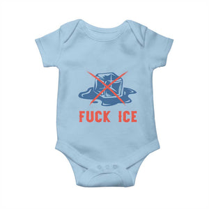 Ice Cube Anti ICE Immigration Human Rights Meme Baby Onesie TS14 Light Blue Print Your Wear