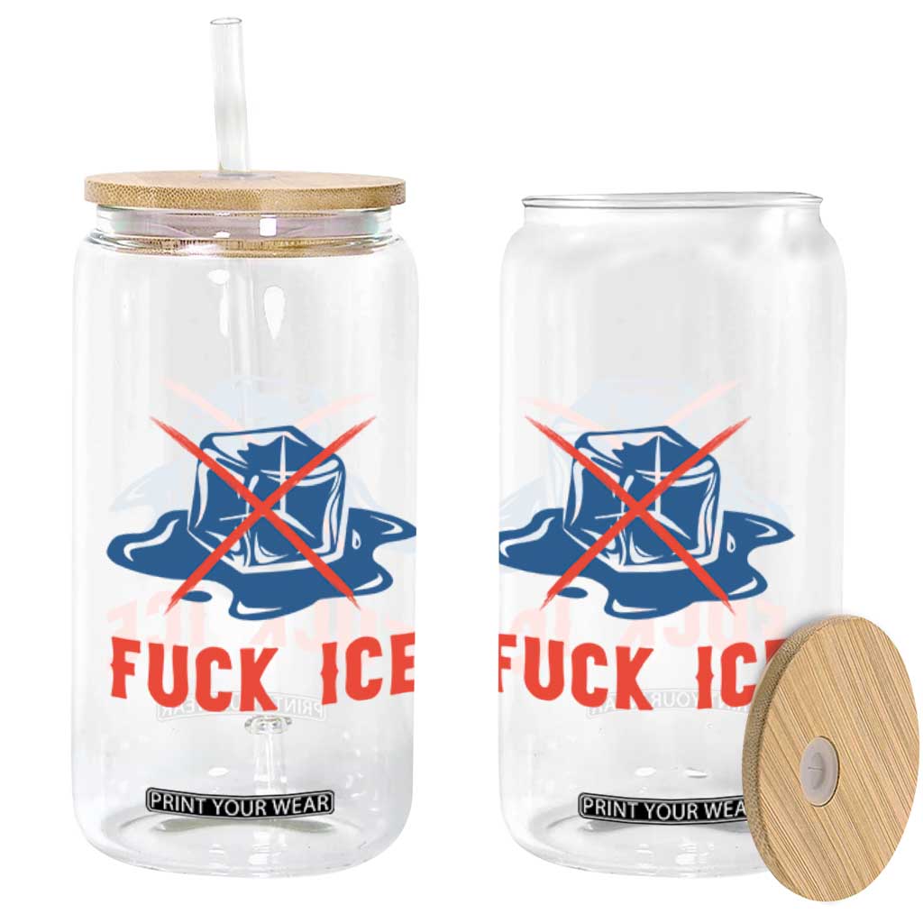 Ice Cube Anti ICE Immigration Human Rights Meme Glass Can TS14 Print Your Wear