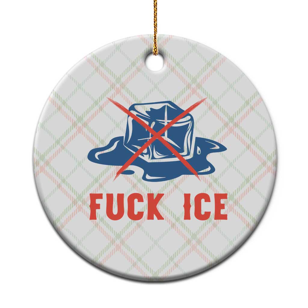 Ice Cube Anti ICE Immigration Human Rights Meme Ceramic Ornament TS14 1pc Christmas Plaid Print Your Wear