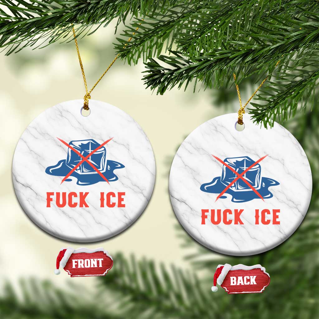 Ice Cube Anti ICE Immigration Human Rights Meme Ceramic Ornament TS14 1pc White Marble Print Your Wear